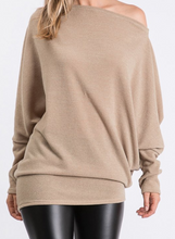 Load image into Gallery viewer, Off Shoulder Batwing Sweater