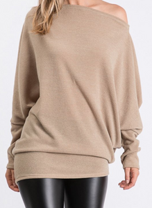 Off Shoulder Batwing Sweater