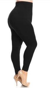 High waisted fleece leggings